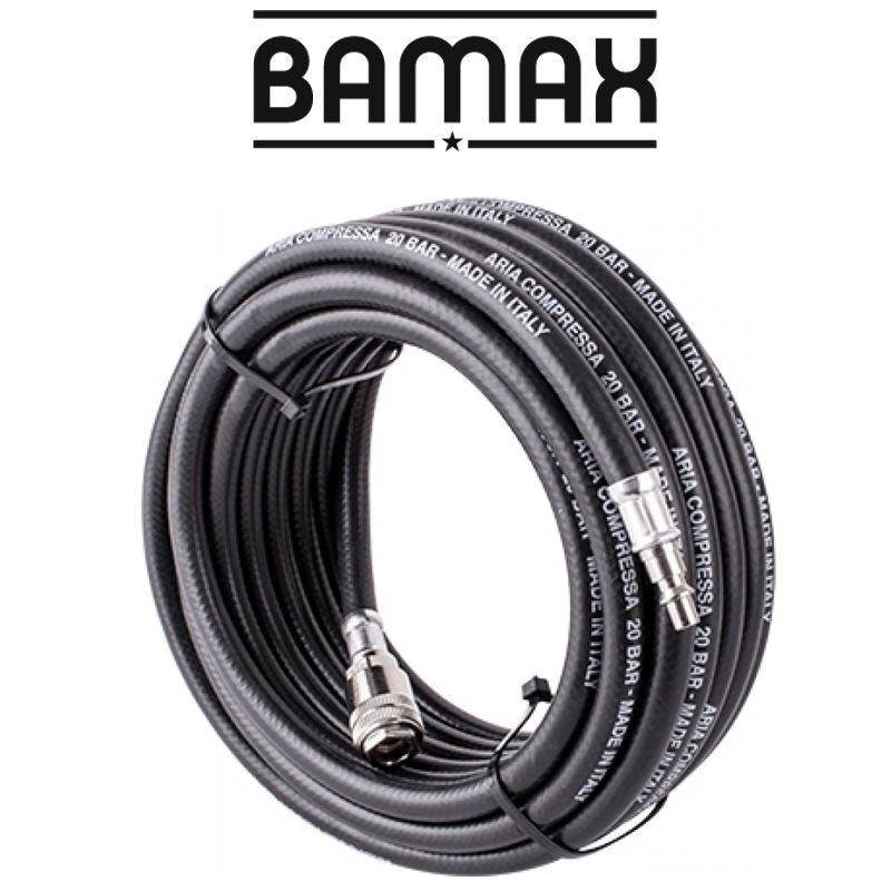 Bamax Rubber Air Hose 10mm X10 M W.Quick Couplers
