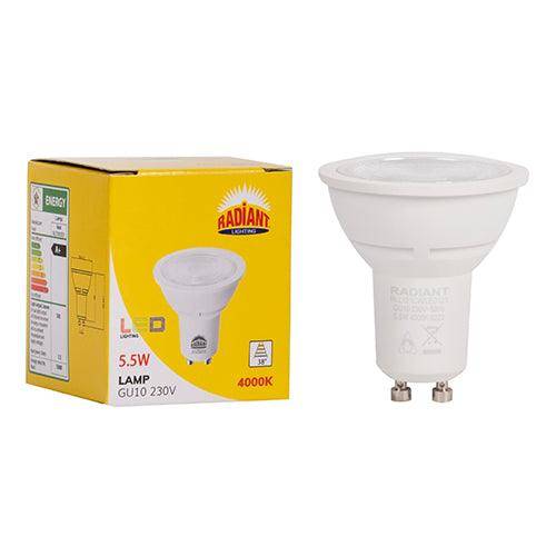 Eurolux Gu10 Clear Lens 7w Led 4000 K Dimmable N
