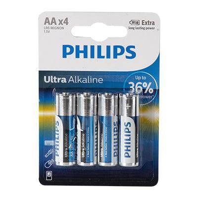 Philips Ultra Alkaline Aa Batteries 1.5 V 4 Pack