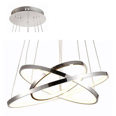 ***3 Rings Pendant Chrome Led 60w