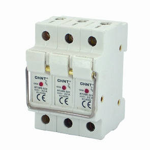 Holder For Round Ceramic Fuse 10x38 Rt28 N32 3 P