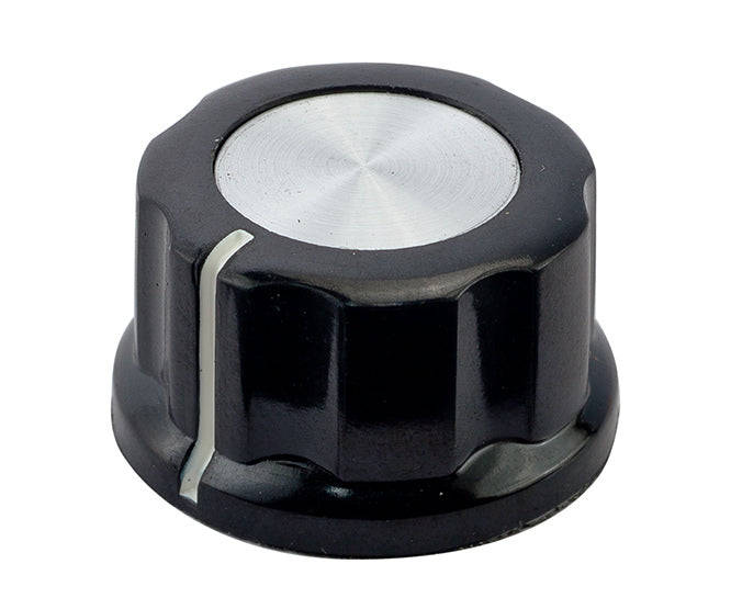 Knob Silver With Marker 26x16mm 6.35mm Hole S8861 Silver
