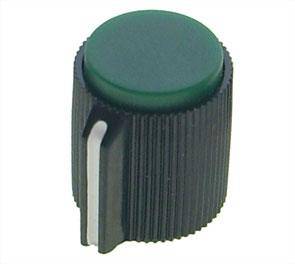 Knob Plastic Green Scr W/Line 13x13x6.4 Kn113 C Gr