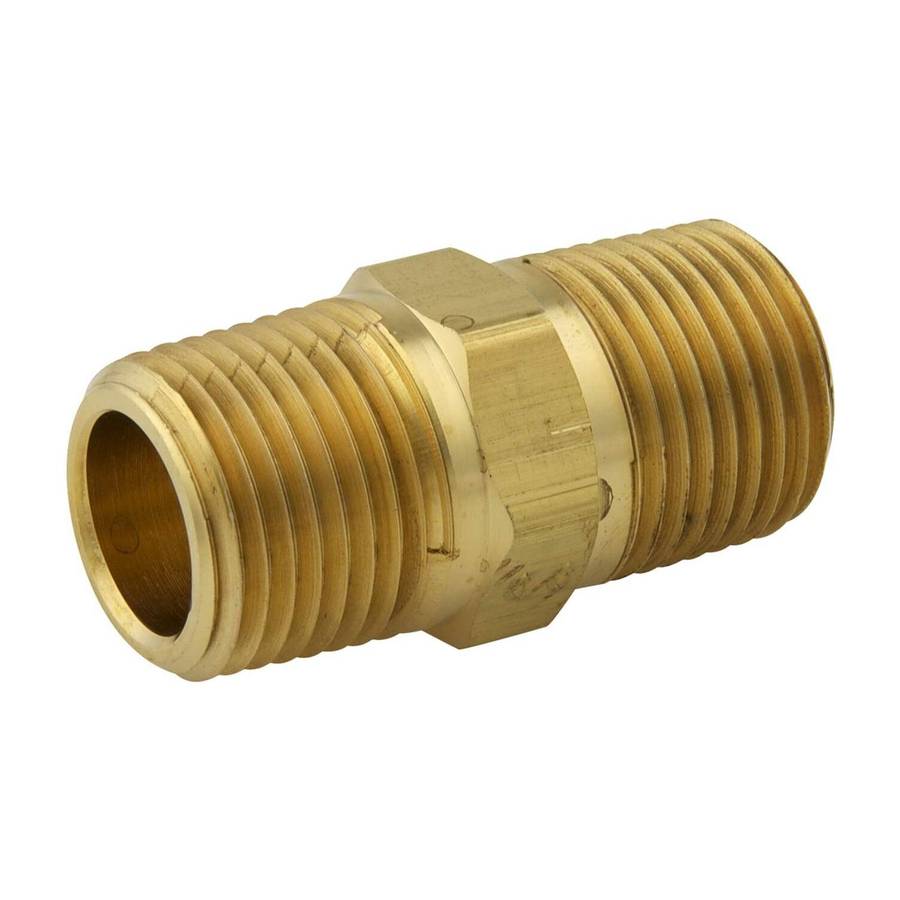 Aircraft Nipple Brass 1/8 X1/4 M/M