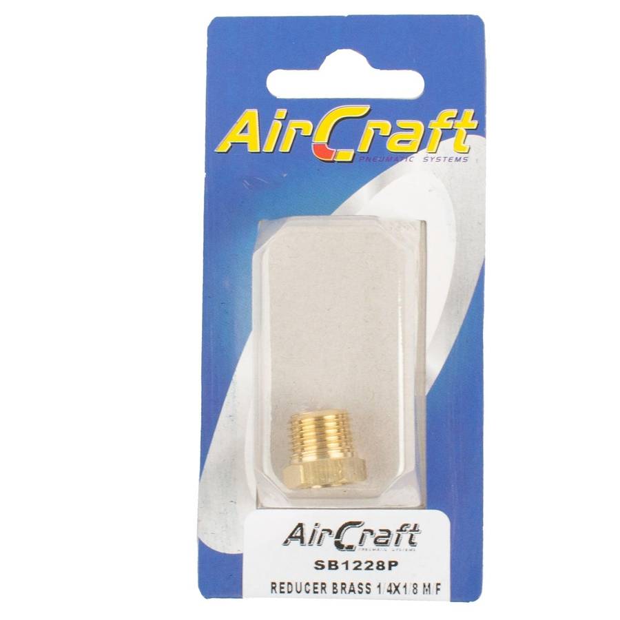 Aircraft Reducer Brass 1/4 X1/8 M/F Conical 1 Pc Pack