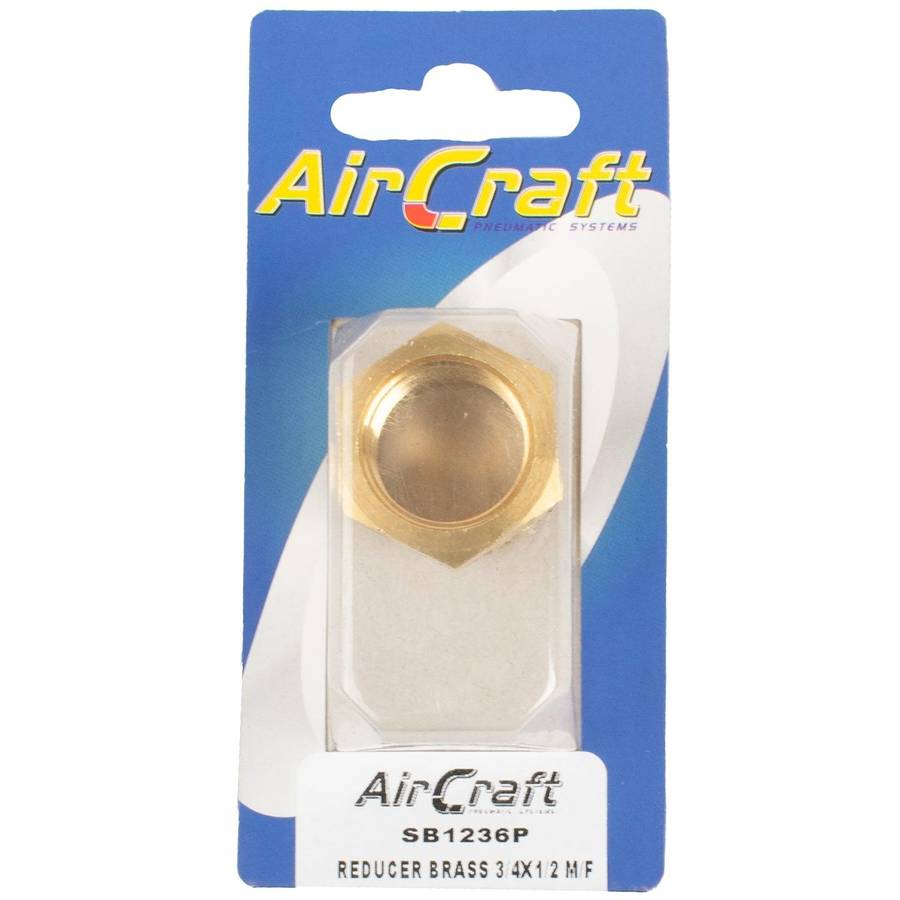 Aircraft Reducer Brass 3/4 X1/2 M/F Conical 1 Pc Pack