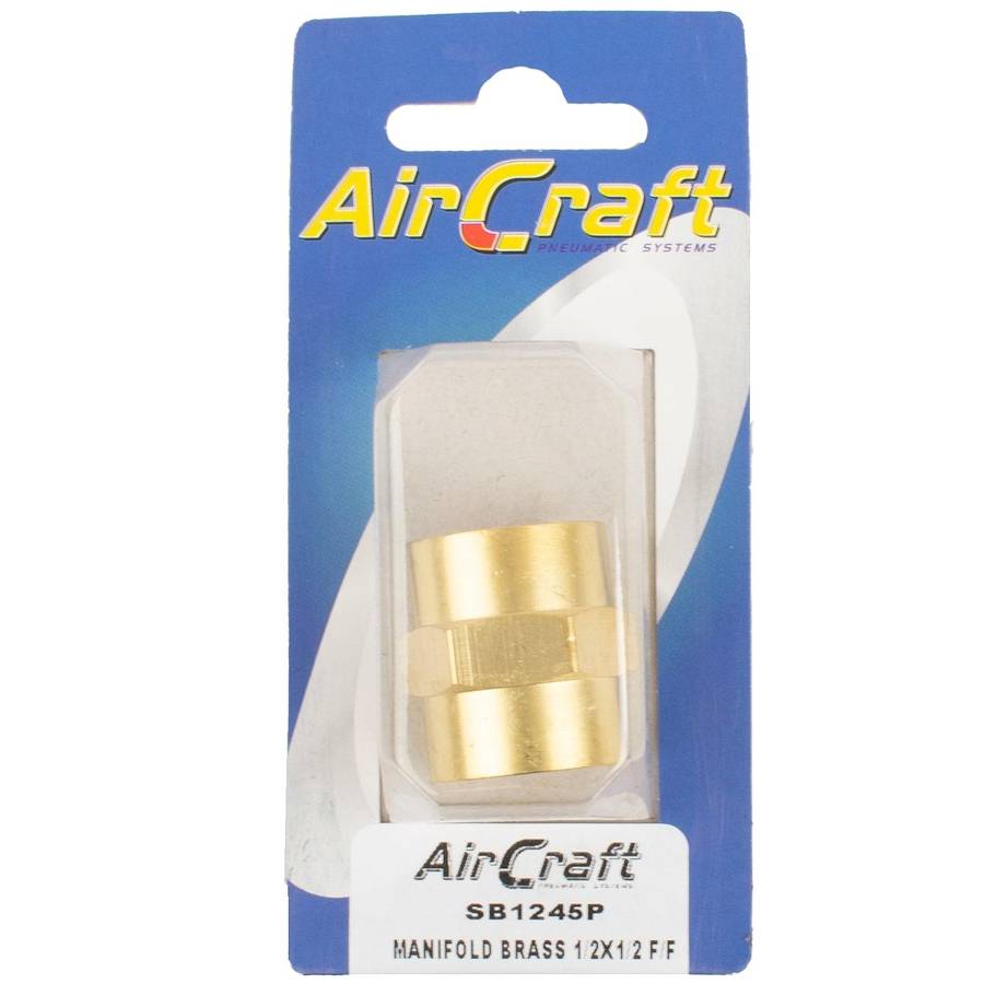 Aircraft Manifold Brass 1/2 X1/2 F/F 1 Pc Pack