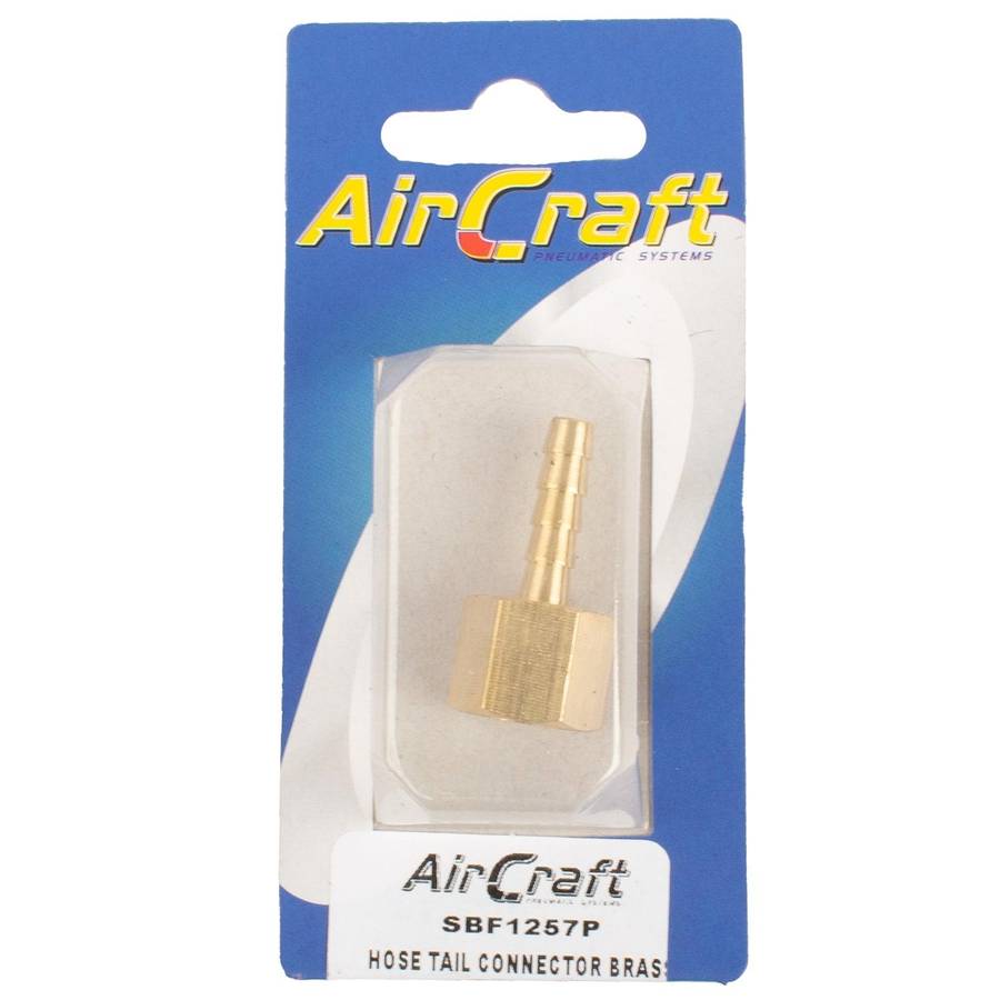 Aircraft Hose Tail Connector Brass 1/4 F X 6 Mm 1 Pc Pack