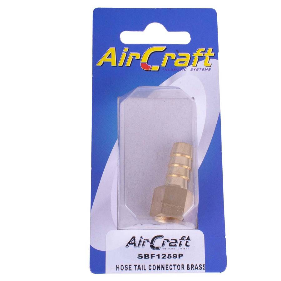 Aircraft Hose Tail Connector Brass 1/4 F X 10 Mm 1 Pc Pack