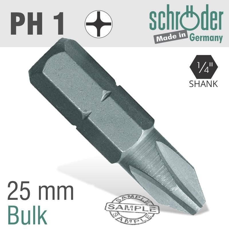 Schroder Phil.No.1 X25 Mm Classic Bit Bulk