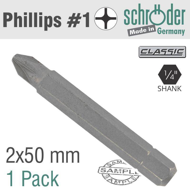 Schroder Pozi.No.2 X50 Mm Classic Bit Bulk