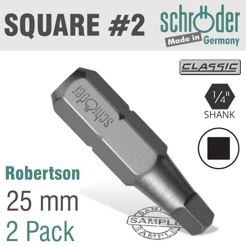 Schroder Sq.Recess No.2 X25 Mm Bit 2 Cd