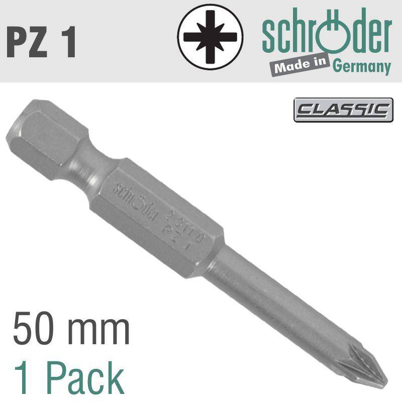 Schroder Pozi.No.1 X50 Mm Classic Bit 2 Cd