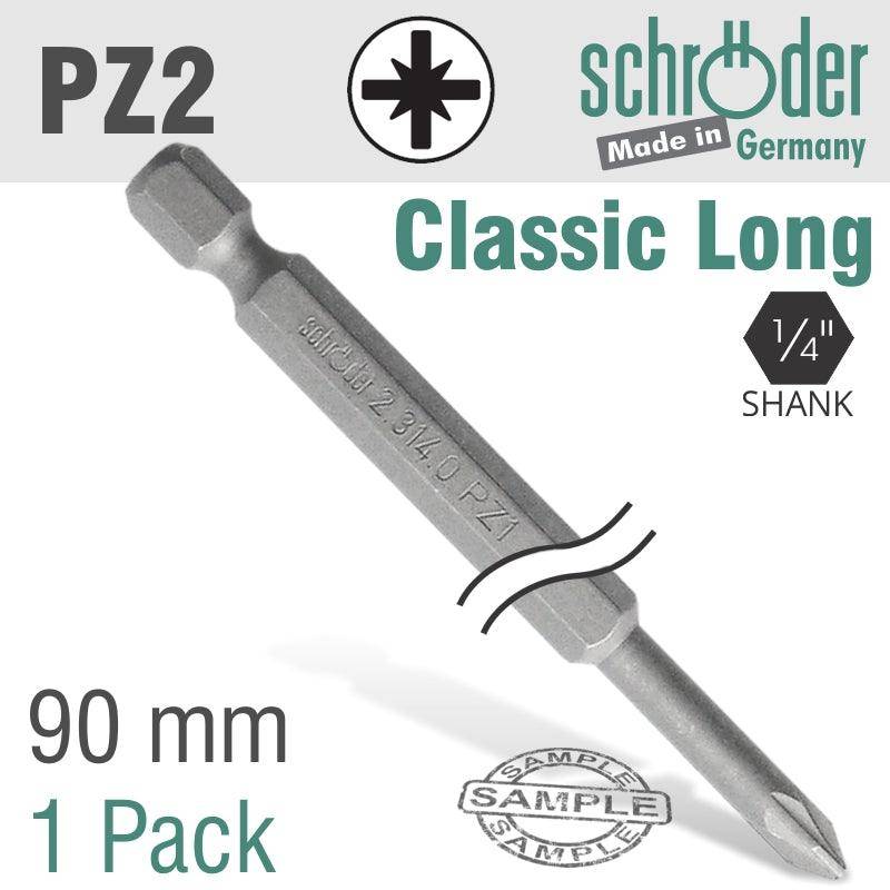 Schroder Pozi.No.2 90 Mm Power Bit 1 Cd