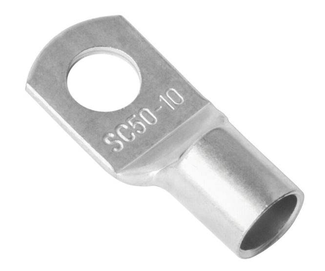 Terminal Un Ins Solid Ring Lug W=50mm2 R=10.5mm Sc50 10