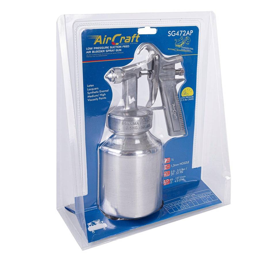 Aircraft Spray Gun Low Pressure Max 3.5 Bar Press. Blister Pack