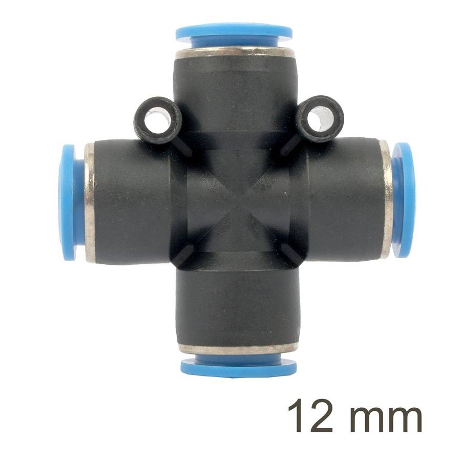 Aircraft Pu Hose Fitting 4 Way Connector 12 Mm