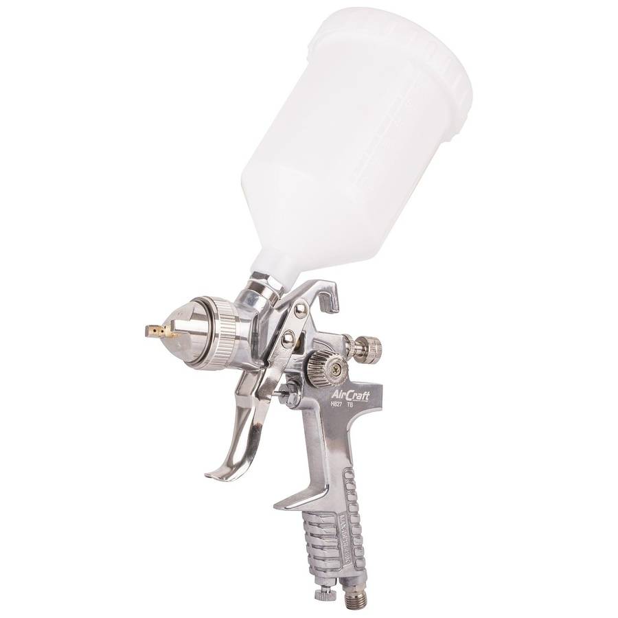 Aircraft Spray Gun Hvlp 1.4 Mm Nozzle 600 Cc Plastic Cup