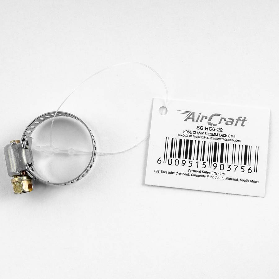 Aircraft Hose Clamp 6 22 Mm Each Gm6