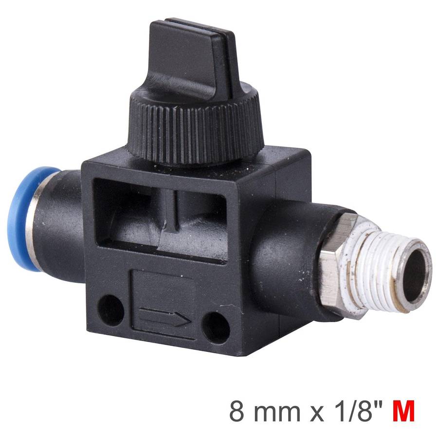 Aircraft Pu Hose Fitting Valve 8 Mm X 1/8'm