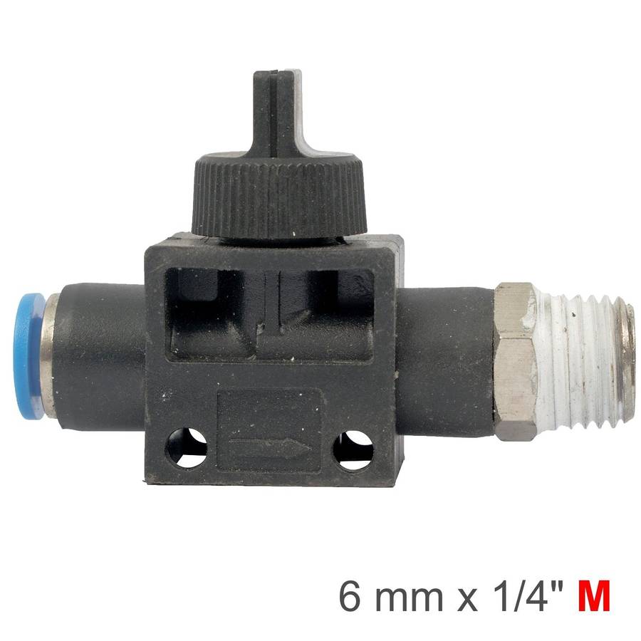 Aircraft Pu Hose Fitting Valve 6 Mm X 1/4'm