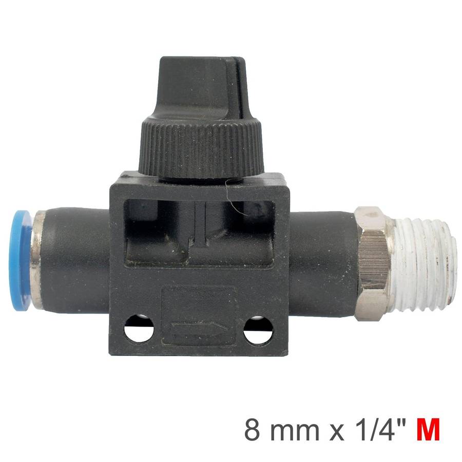 Aircraft Pu Hose Fitting Valve 8 Mm X 1/4'm