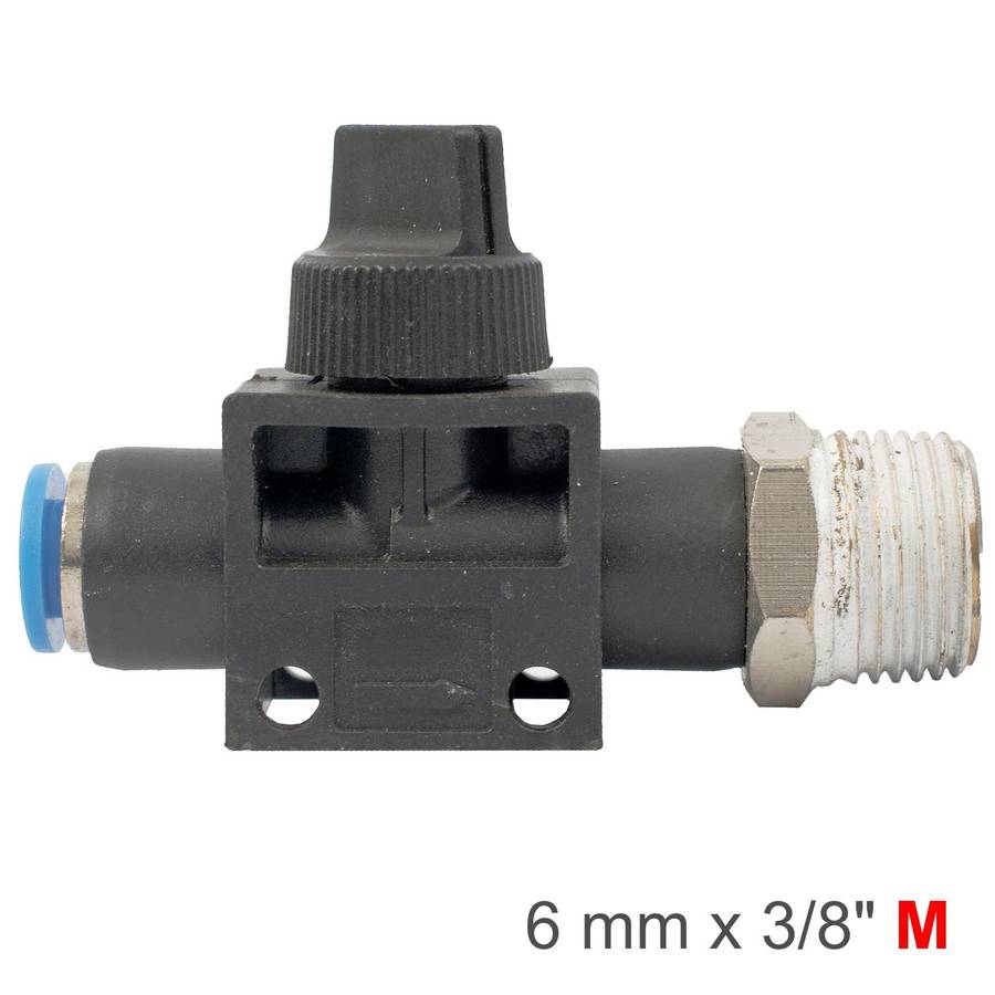 Aircraft Pu Hose Fitting Valve 6 Mm X 3/8'm