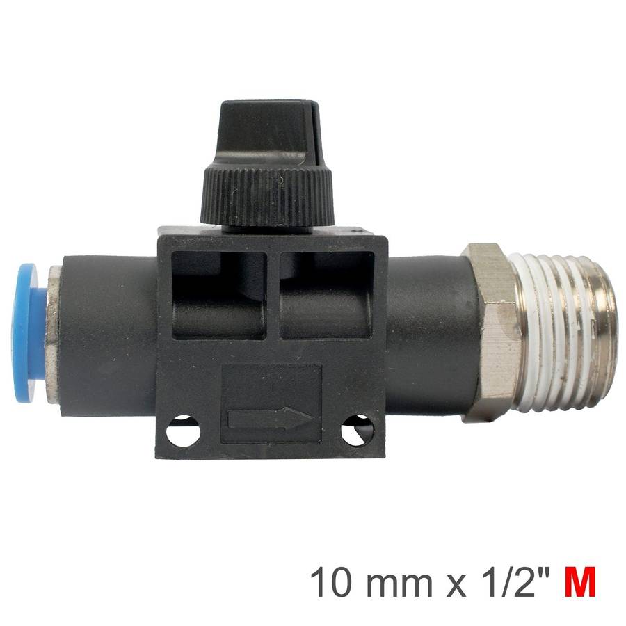 Aircraft Pu Hose Fitting Valve 10 Mm X 1/2'm