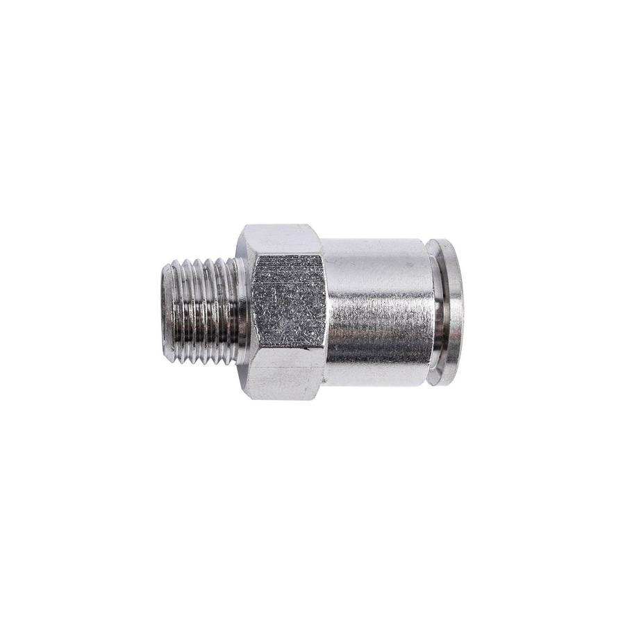 Aircraft Metal Pu Fitting Straight 12 Mm X 1/4' M