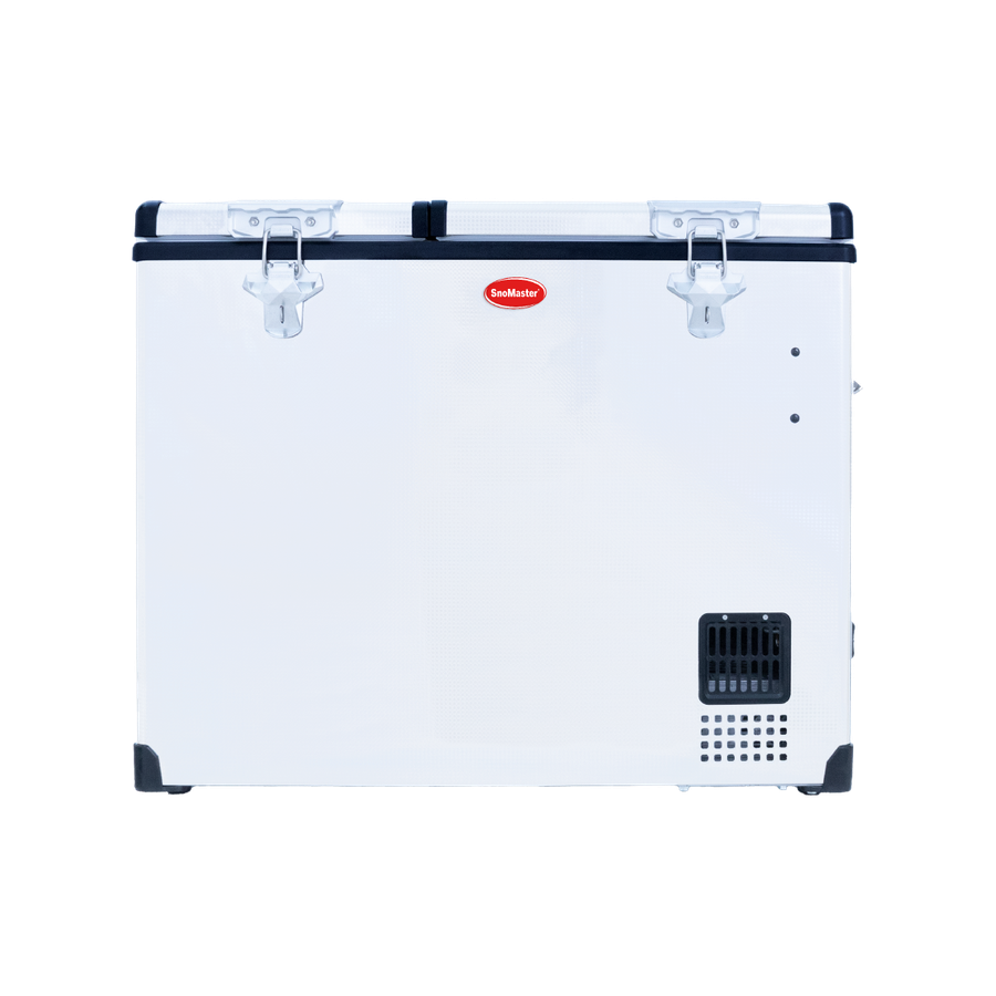 SnoMaster - 72L Dual Compartment Portable Fridge/Freezer AC/DC -  Stainless Steel (SMDZ-CL72D)