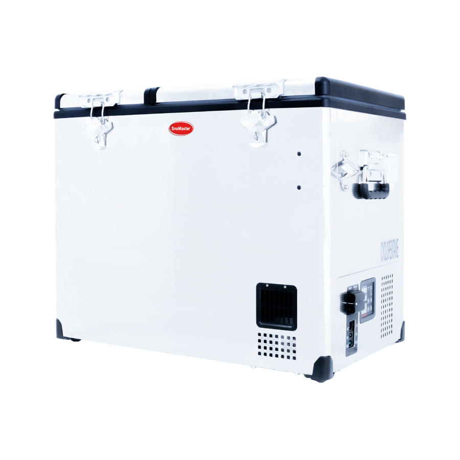 SnoMaster - 72L Dual Compartment Portable Fridge/Freezer AC/DC -  Stainless Steel (SMDZ-CL72D)