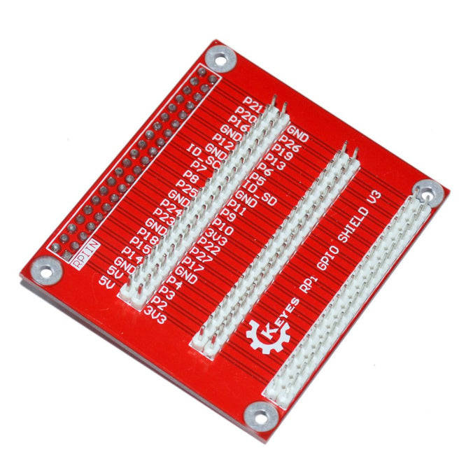 R Pi Gpio Shield V3 Expansion Board Red Smp0048