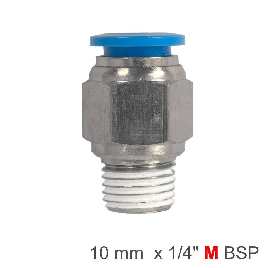 Aircraft Pu Hose Fitting Straight Stud 10 Mm 1/4 M