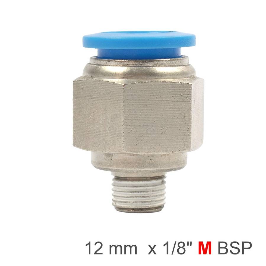 Aircraft Pu Hose Fitting Straight Stud 12 Mm 1/8 M