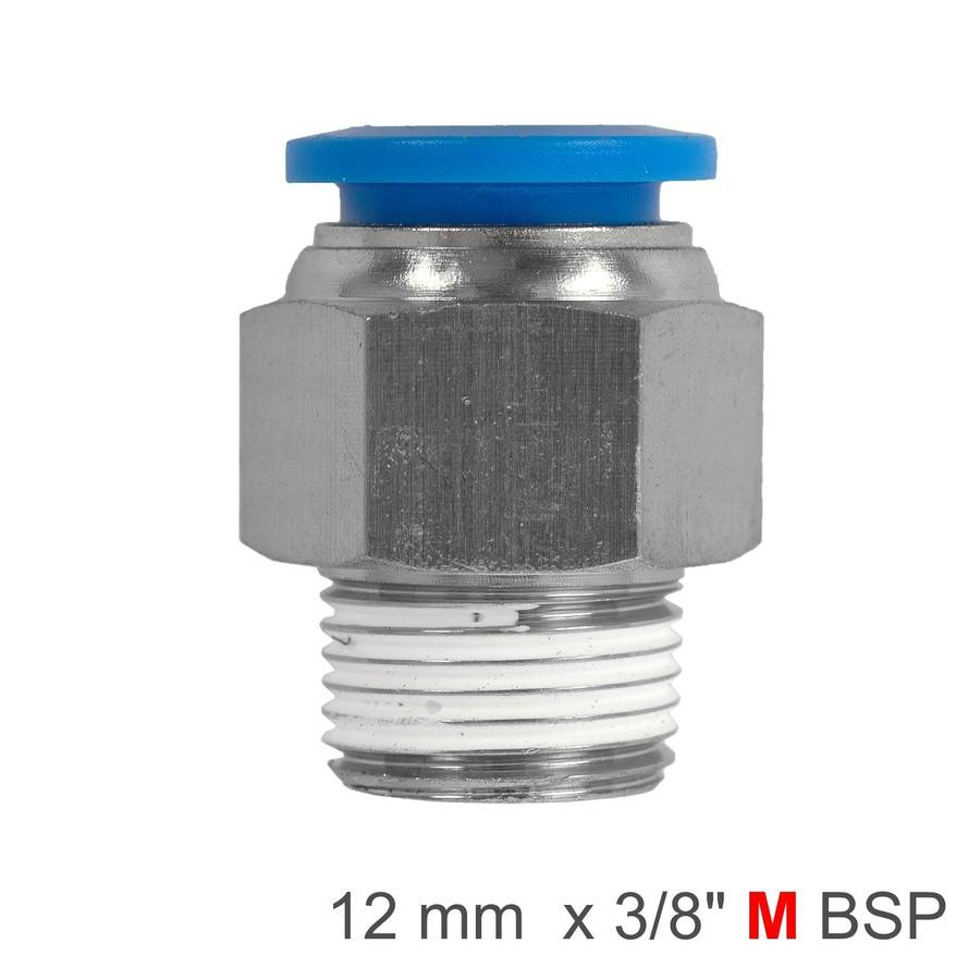 Aircraft Pu Hose Fitting Straight Stud 12 Mm 3/8 M
