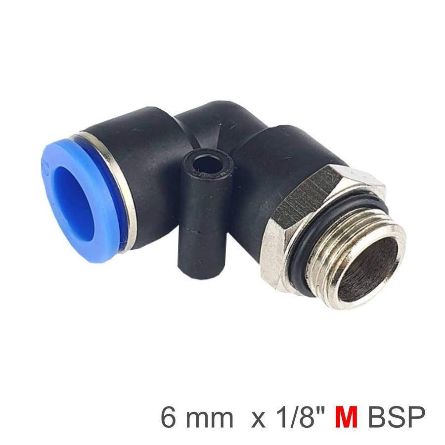 Aircraft Elbow W/O Ring 6 Mm 1/8 M Pu Hose Fitting