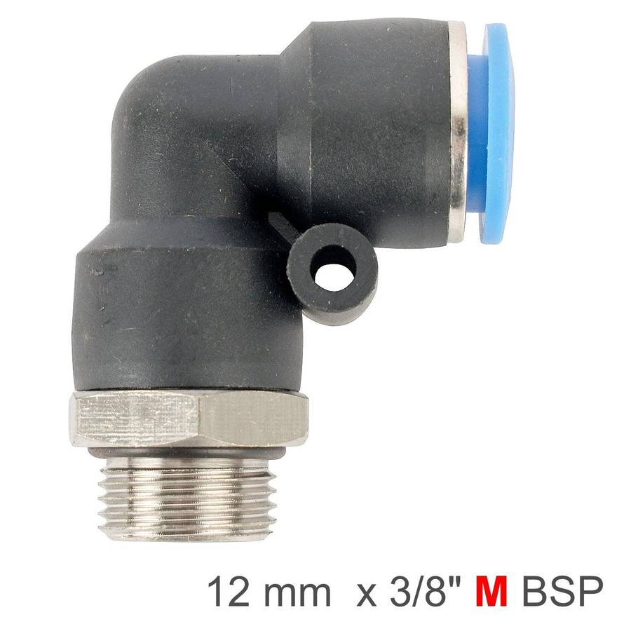 Aircraft Elbow W/O Ring 12 Mm 3/8 M Pu Hose Fitting