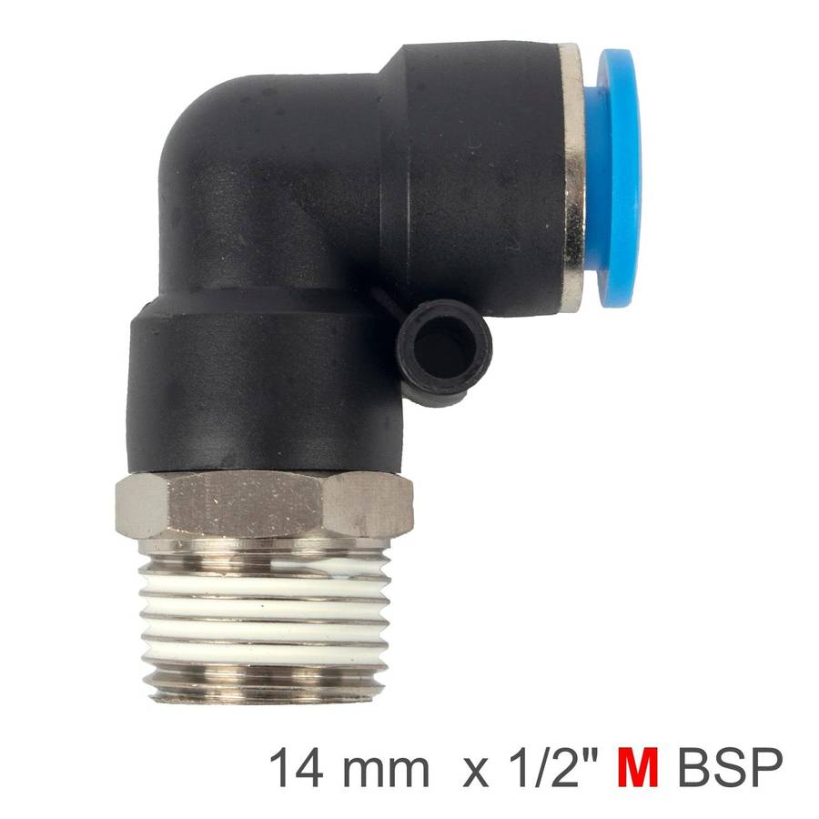 Aircraft Elbow 14 Mm 1/2 M Pu Hose Fitting