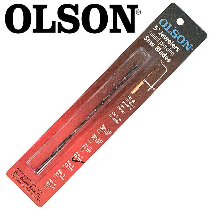 Olson Jewelers Metal Piercing Saw Blades 48 Tpi Plain End 6 Pc