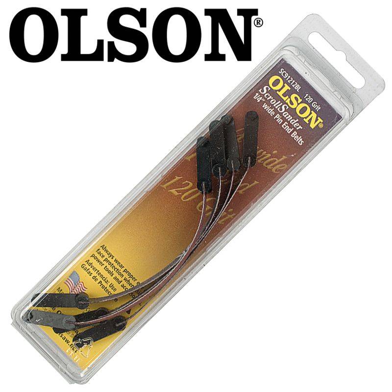 Olson Scroll Saw Sander 5' 125 Mm X 1/4' 120 G Pin End 4 Pc