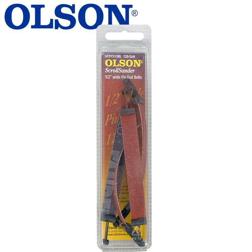 Olson Scroll Saw Sander 5' 125 Mm X 1/2' 120 G Pin End 4 Pc