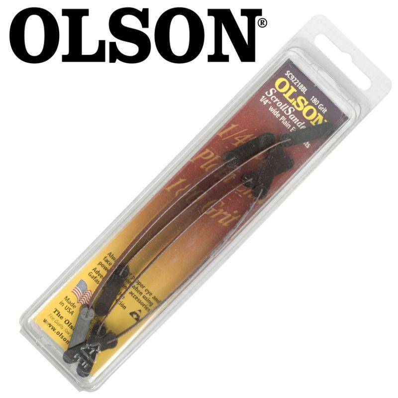 Olson Scroll Saw Sander 5' 125 Mm X 1/4' 180 G Plain End 4 Pc