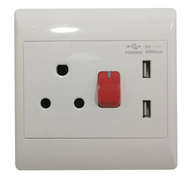 Dedicated 16 A Wall Socket + 2 Usb 4x4 Sti 1105