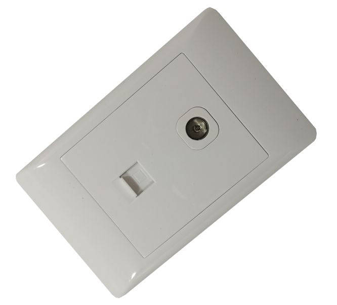 Tv And Rj45 Computer Wall Socket 4 X2 Sti 1290