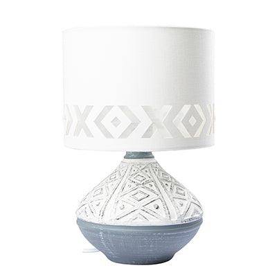 Eurolux Bali Table Lamp Grey & White E27 1x40w