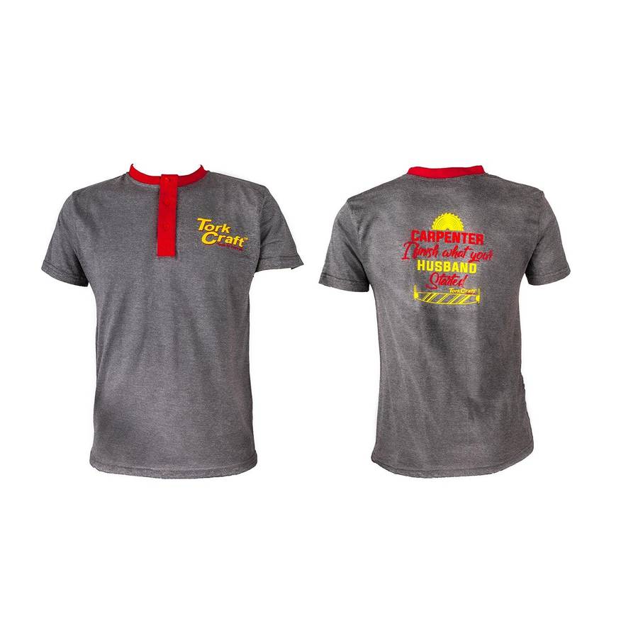 Tork Craft Tork Craft T Shirt Grey Medium Carpenter