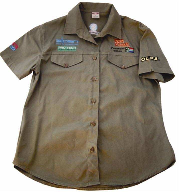 Tork Craft Vermont Ladies Blouse Long Sleeve Olive 2 X Large