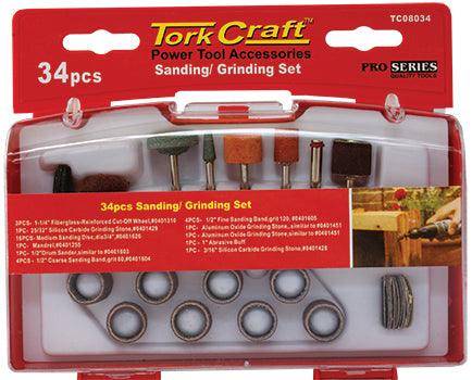 Tork Craft Sanding & Grinding Set 34 Pce Mini