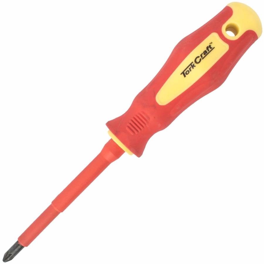 Tork Craft Screwdriver Insulated Pozi.No.2 X 100 Mm Vde