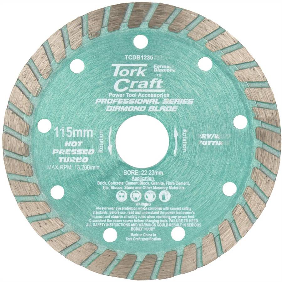 Tork Craft Diamond Blade 115 Mm Turbo Hot Pressed